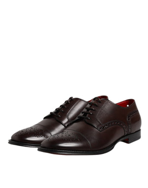 Maroon Kalbsleder Derby Herren Anzugschuhe