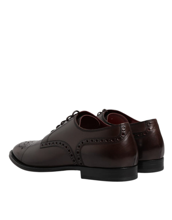 Maroon Kalbsleder Derby Herren Anzugschuhe