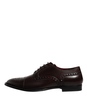 Maroon Kalbsleder Derby Herren Anzugschuhe