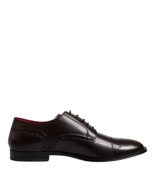 Maroon Kalbsleder Derby Herren Anzugschuhe
