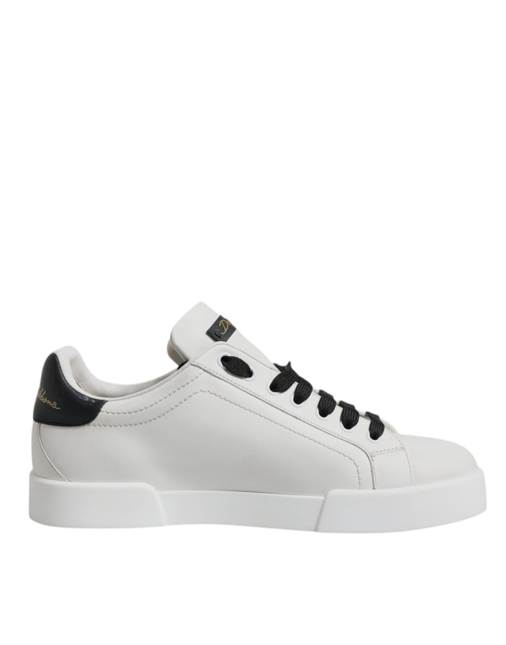 Weißes Leder DG Logo Low Top Sneakers Schuhe