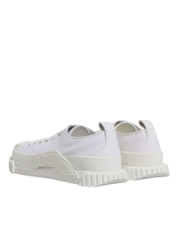 Weiß Leder Low Top NS1 Turnschuhe Schuhe