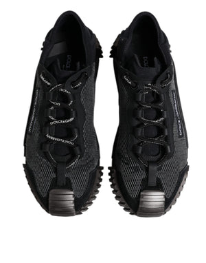 Schwarz Silber Logo Low Top Männer Turnschuhe Schuhe