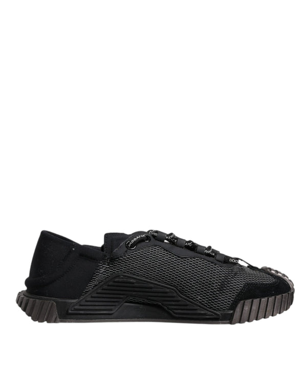 Schwarz Silber Logo Low Top Männer Turnschuhe Schuhe
