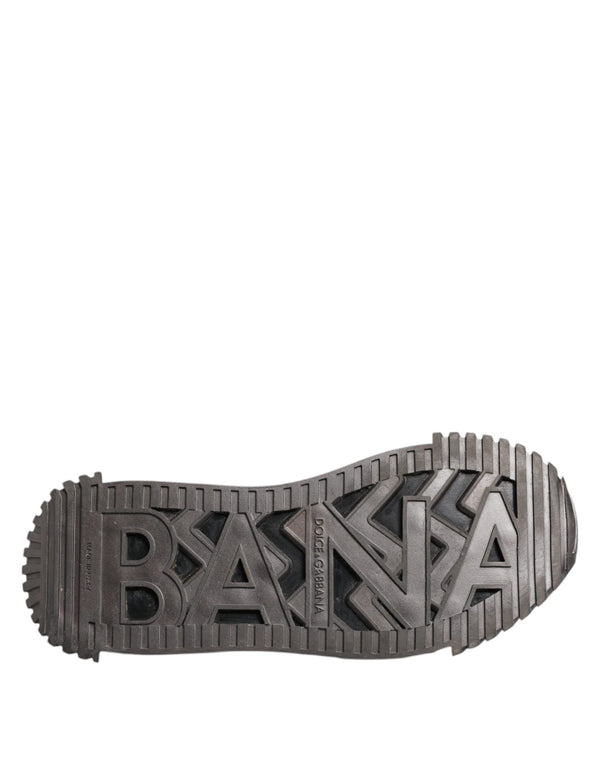 Schwarz Silber Logo Low Top Männer Turnschuhe Schuhe