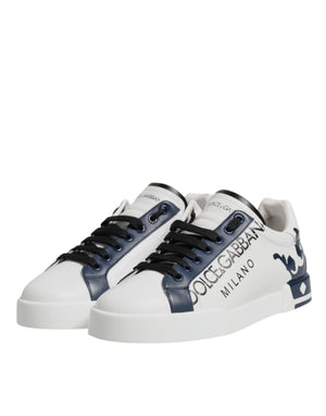 Weiß Blau Crown Low Top Männer Turnschuhe Schuhe
