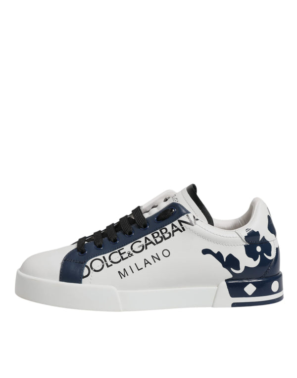 Weiß Blau Crown Low Top Männer Turnschuhe Schuhe
