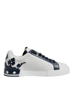 Weiß Blau Crown Low Top Männer Turnschuhe Schuhe