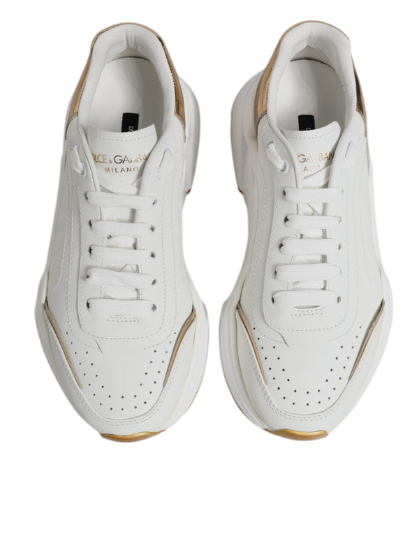 Weiß Gold Daymaster Low Top Turnschuhe Schuhe