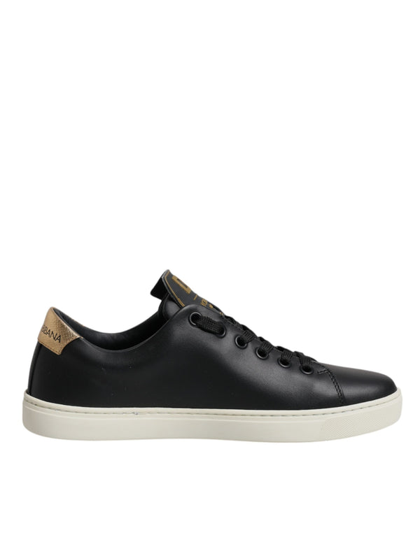 Schwarz Leder Gold Rot Herz Turnschuhe Schuhe