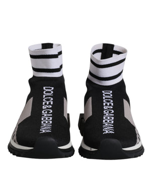 Schwarz Grau Sorrento Socken Frauen Turnschuhe Schuhe