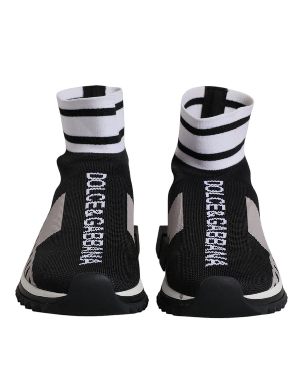 Schwarz Grau Sorrento Socken Frauen Turnschuhe Schuhe