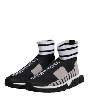 Schwarz Grau Sorrento Socken Frauen Turnschuhe Schuhe