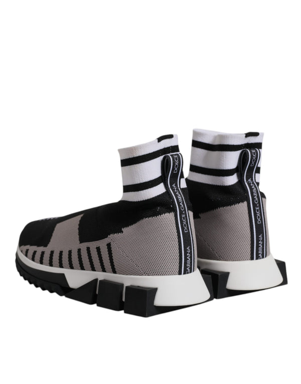 Schwarz Grau Sorrento Socken Frauen Turnschuhe Schuhe