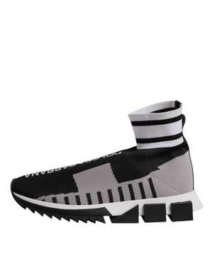 Schwarz Grau Sorrento Socken Frauen Turnschuhe Schuhe