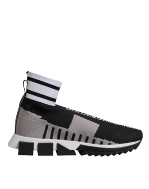 Schwarz Grau Sorrento Socken Frauen Turnschuhe Schuhe