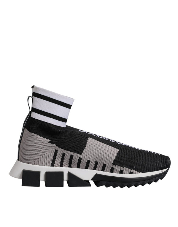 Schwarz Grau Sorrento Socken Frauen Turnschuhe Schuhe