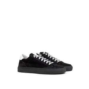 Schwarze Wildleder-Sneaker aus Leder