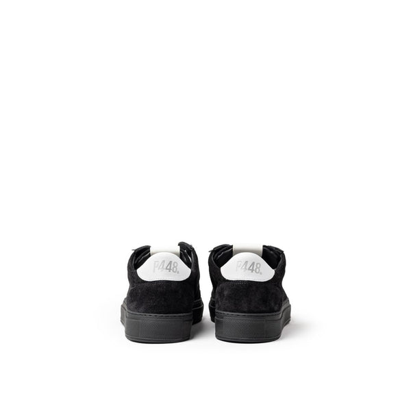 Schwarze Wildleder-Sneaker aus Leder