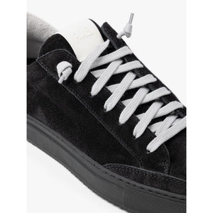 Schwarze Wildleder-Sneaker aus Leder