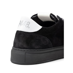 Schwarze Wildleder-Sneaker aus Leder
