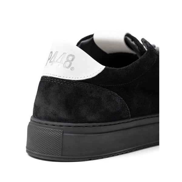 Schwarze Wildleder-Sneaker aus Leder