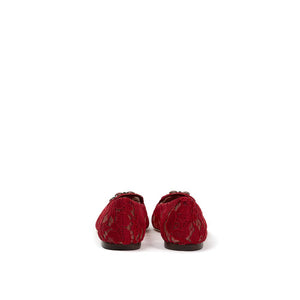 Rote Ballett-Flats aus Viskose