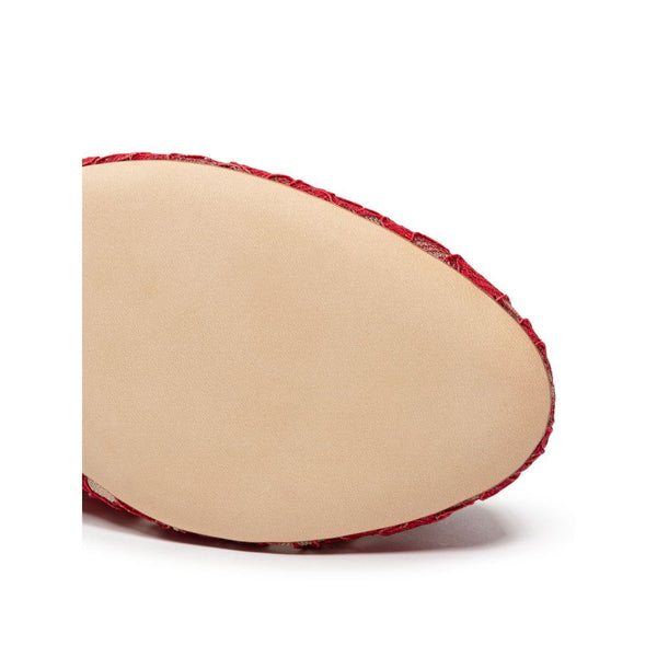 Rote Ballett-Flats aus Viskose