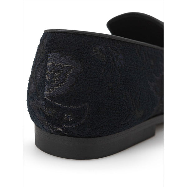 Elegante blaue Leder-Loafer zum Hineinschlüpfen