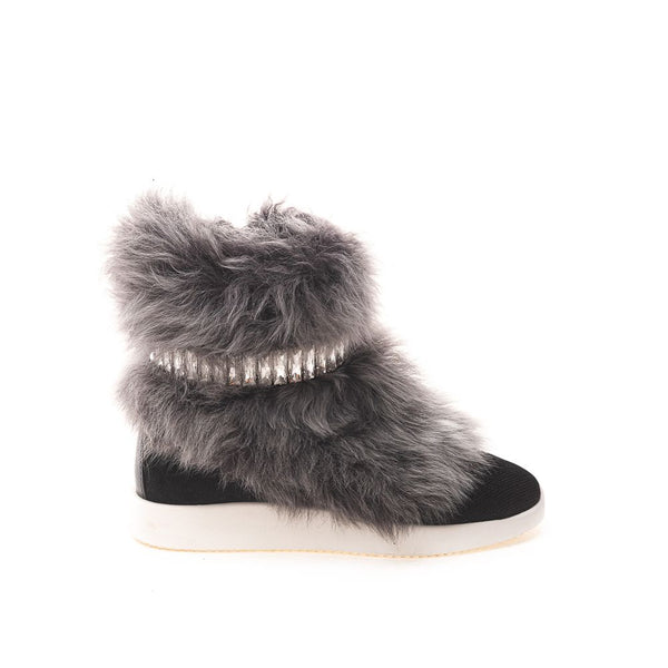 Klobige Neopren-Sneaker in Schwarz