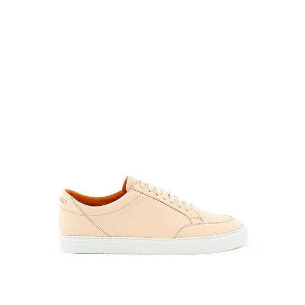 Rosa Leder-Sneaker mit niedrigem Schaft