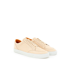 Rosa Leder-Sneaker mit niedrigem Schaft