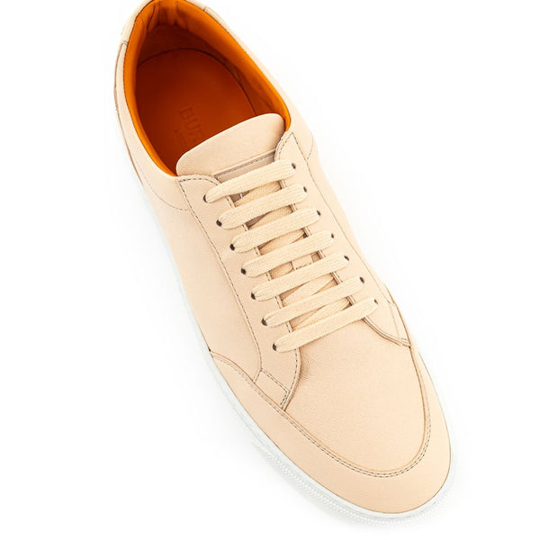 Rosa Leder-Sneaker mit niedrigem Schaft