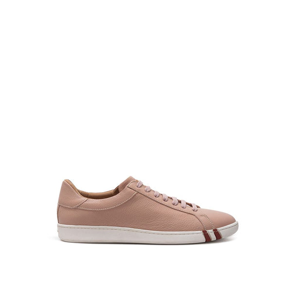 Rosa Sneaker aus Leder mit niedrigem Schaft