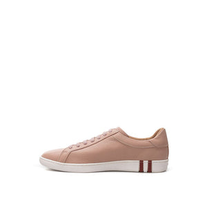 Rosa Sneaker aus Leder mit niedrigem Schaft