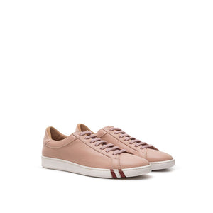 Rosa Sneaker aus Leder mit niedrigem Schaft