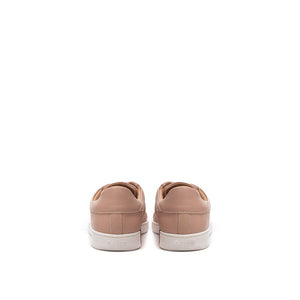 Rosa Sneaker aus Leder mit niedrigem Schaft