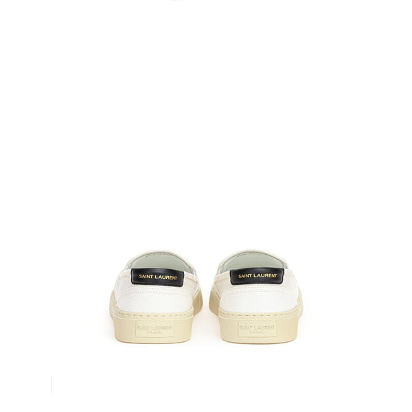 Weiße Low-Top Sneaker aus Baumwolle