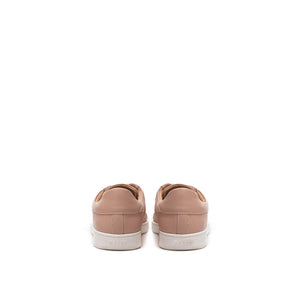 Elegante rosa Baumwoll-Leder-Sneakers