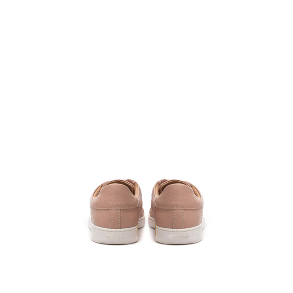 Elegante rosa Baumwoll-Leder-Sneakers