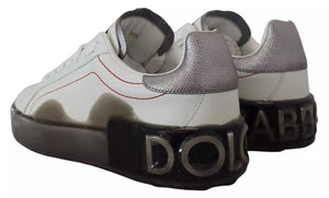 Weiß Leder Portofino Turnschuhe Schuhe
