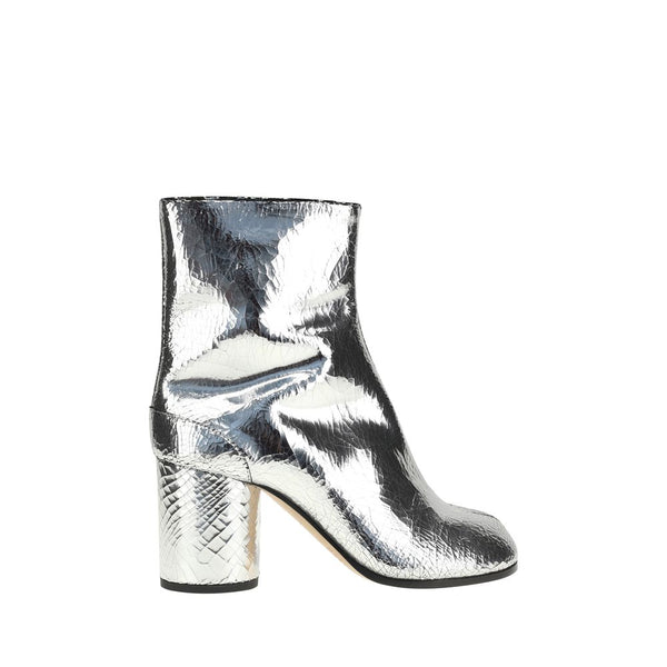 Graue Kalbshaut Bos Taurus Stiefeletten