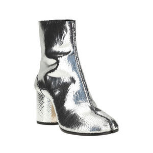 Graue Kalbshaut Bos Taurus Stiefeletten