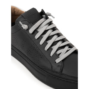 Schwarze Leder-Sportschuhe