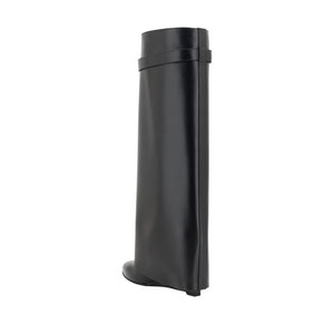 Schwarze Kalbshaut Bos Taurus Stiefel