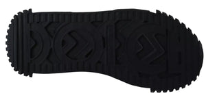 Schwarz Nylon High Top Sorrento Turnschuhe Schuhe