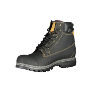 Schwarzer Polyester Herrenstiefel