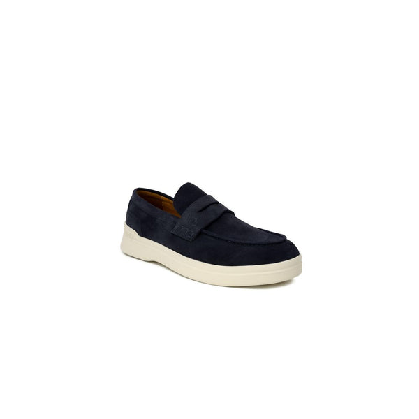 Blaue Wildleder Oxfords und Derby
