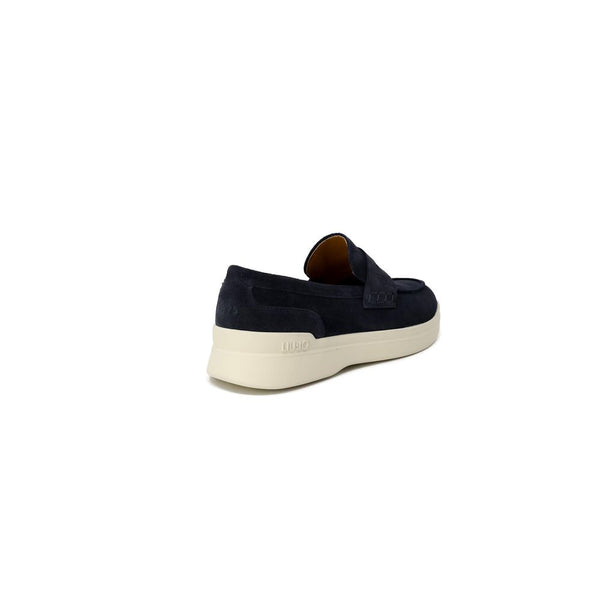 Blaue Wildleder Oxfords und Derby