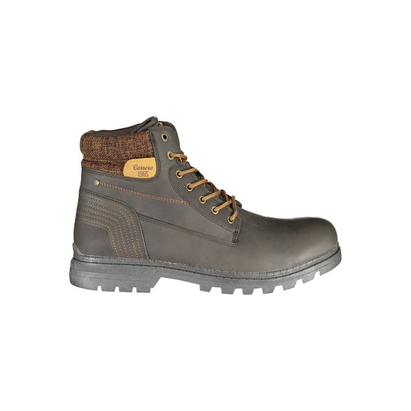Brauner Polyester Herrenstiefel